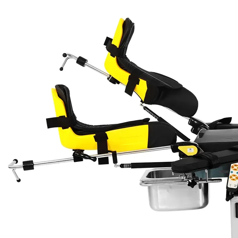 Adjustable leg stirrups for operating table